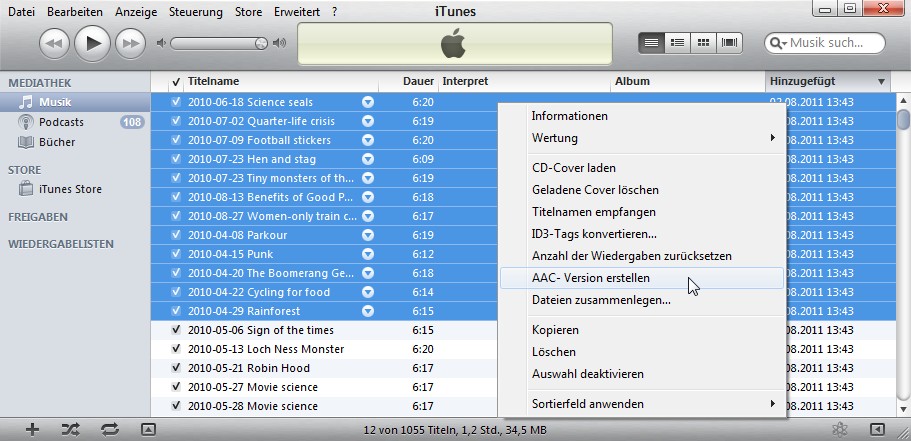 iTunes-Hauptfenster-Musik-AAC-Version-erstellen